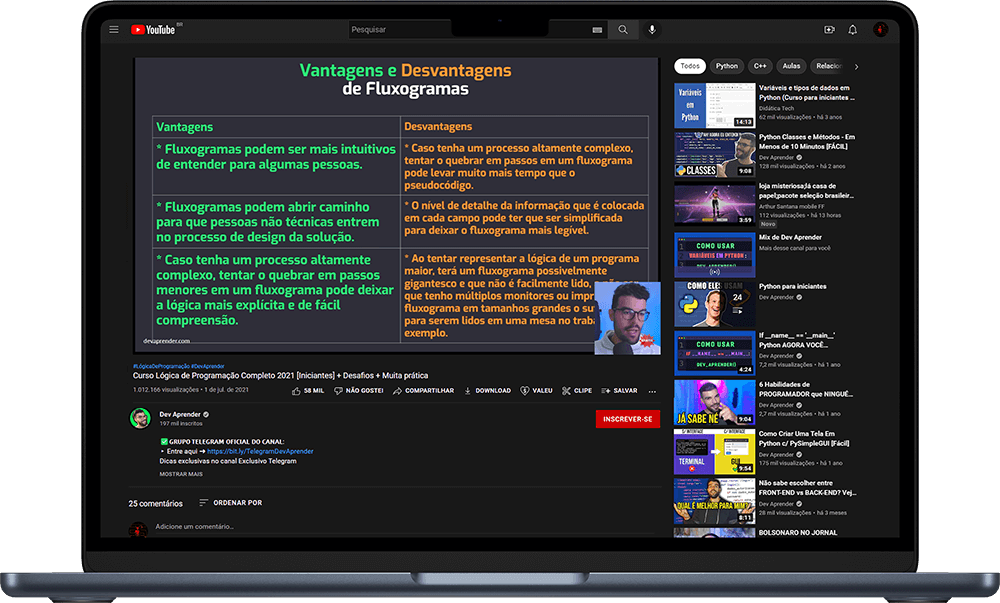 Comunidade Dev Aprender no YouTube